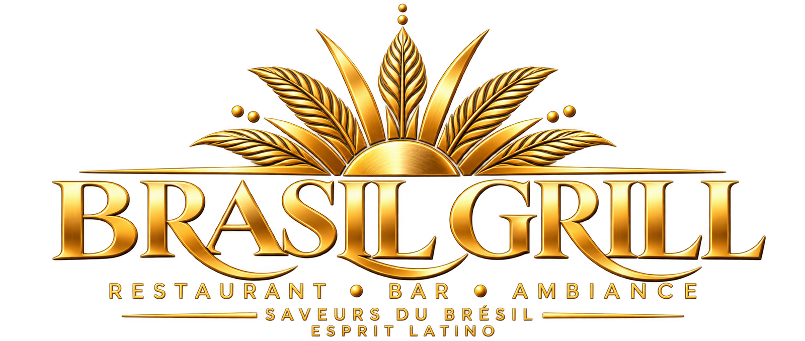 Embleme dore Brasilgrill luxueux